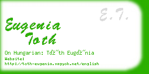 eugenia toth business card